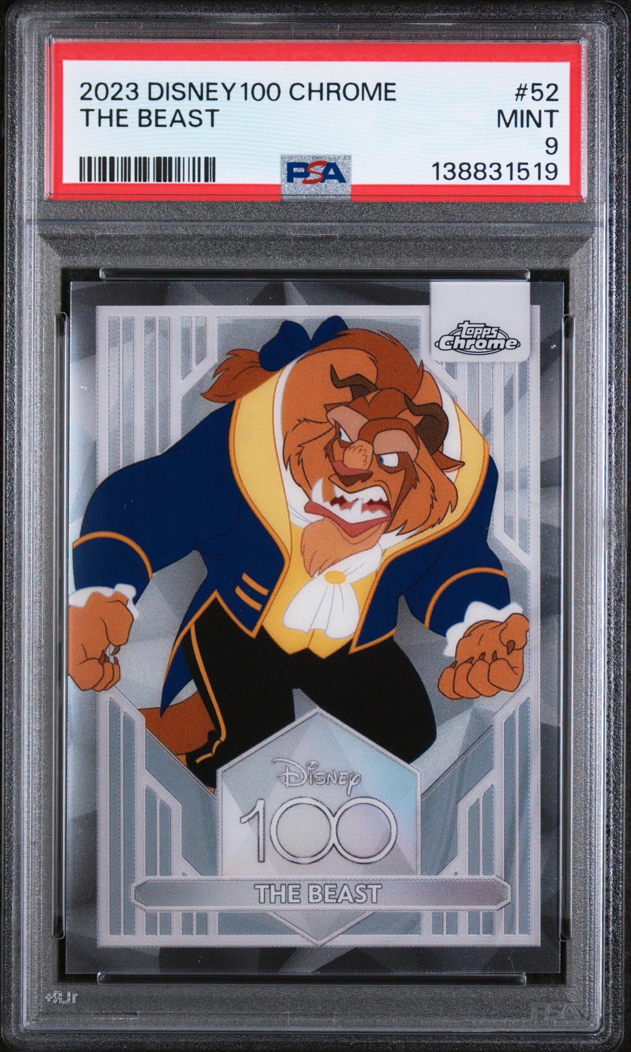 2023 Topps Chrome Disney100 the Beast #52 PSA 9