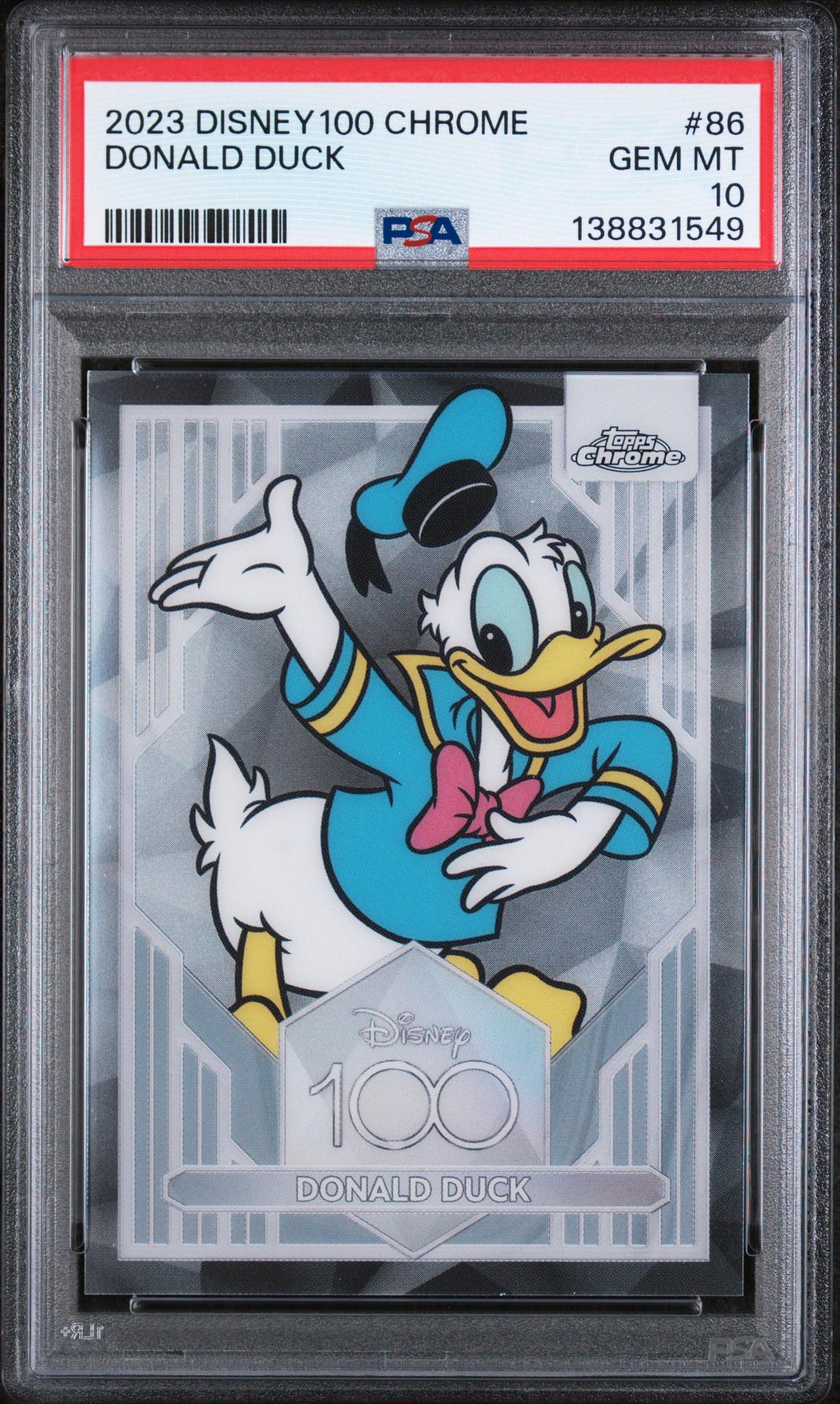 2023 Topps Chrome Disney100 Donald Duck #86 PSA 10