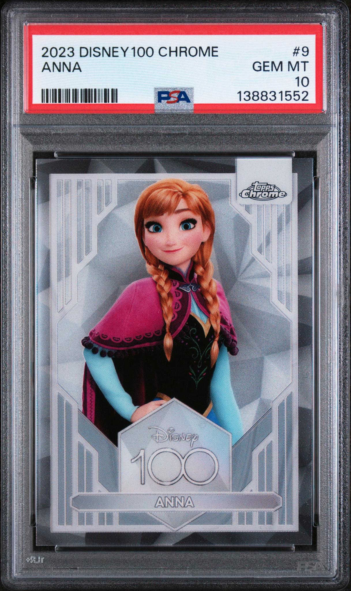 2023 Topps Chrome Disney100 Anna #9 PSA 10