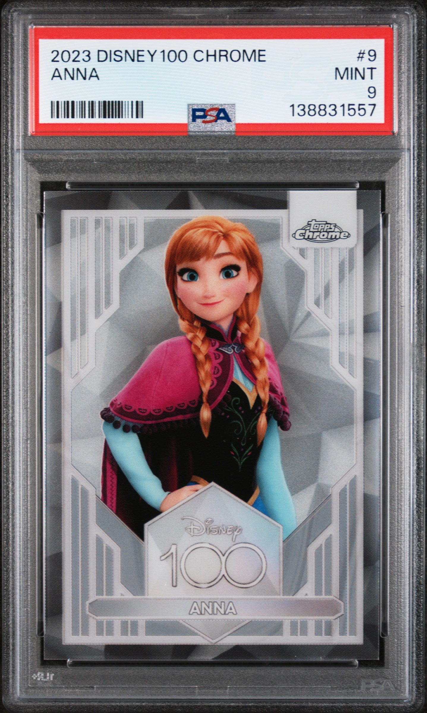 2023 Topps Chrome Disney100 Anna #9 PSA 9