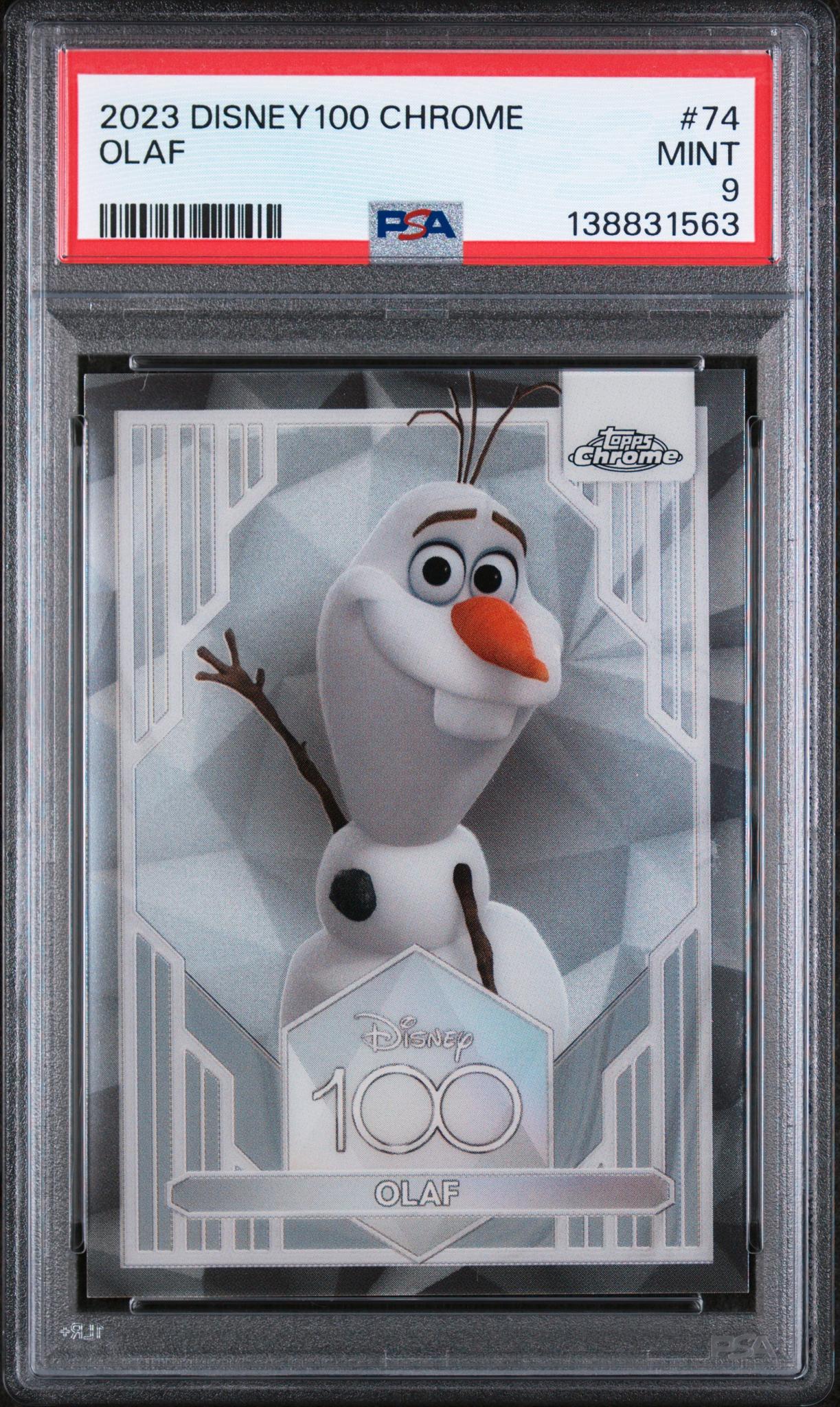 2023 Topps Chrome Disney100 Olaf #74 PSA 9