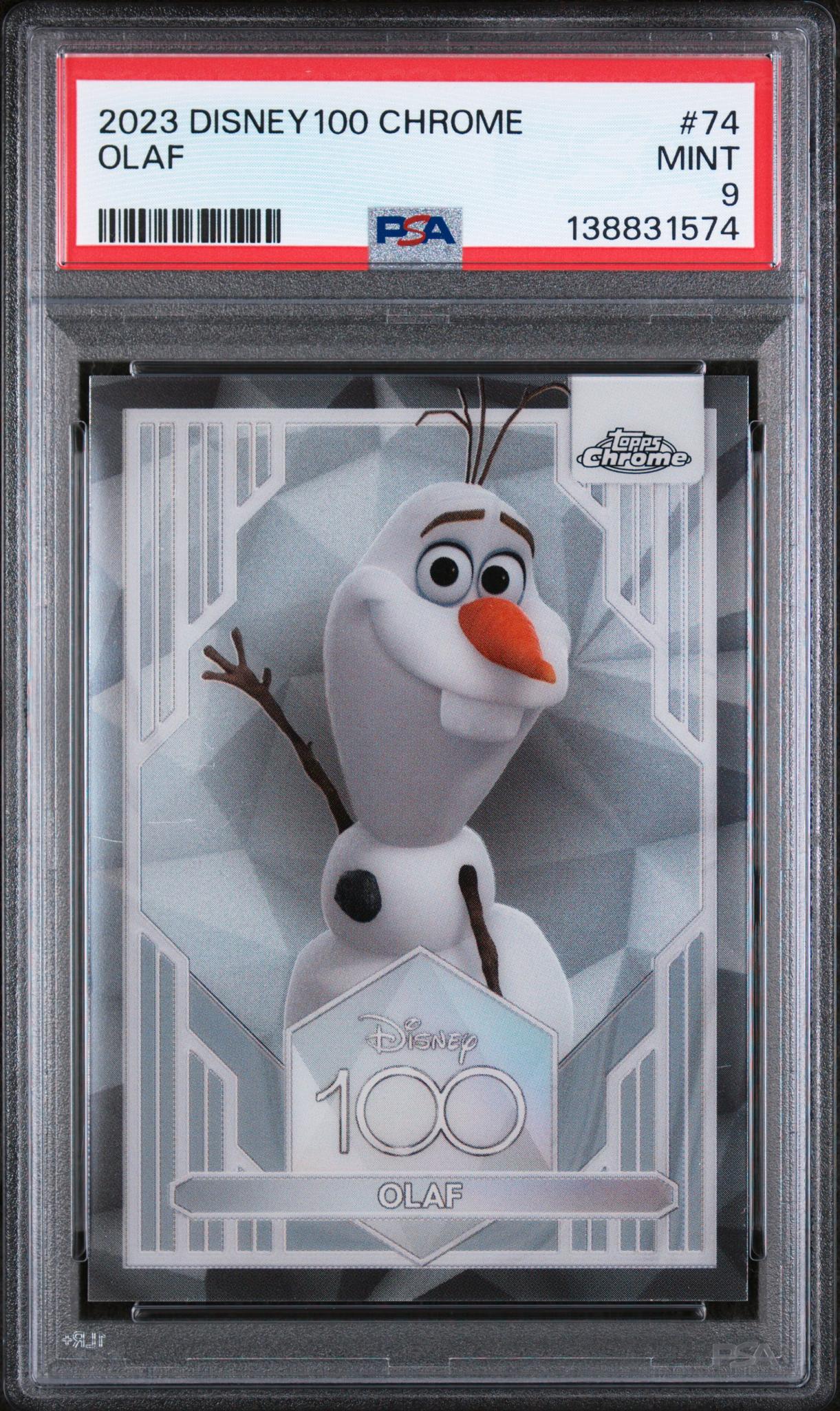 2023 Topps Chrome Disney100 Olaf #74 PSA 9
