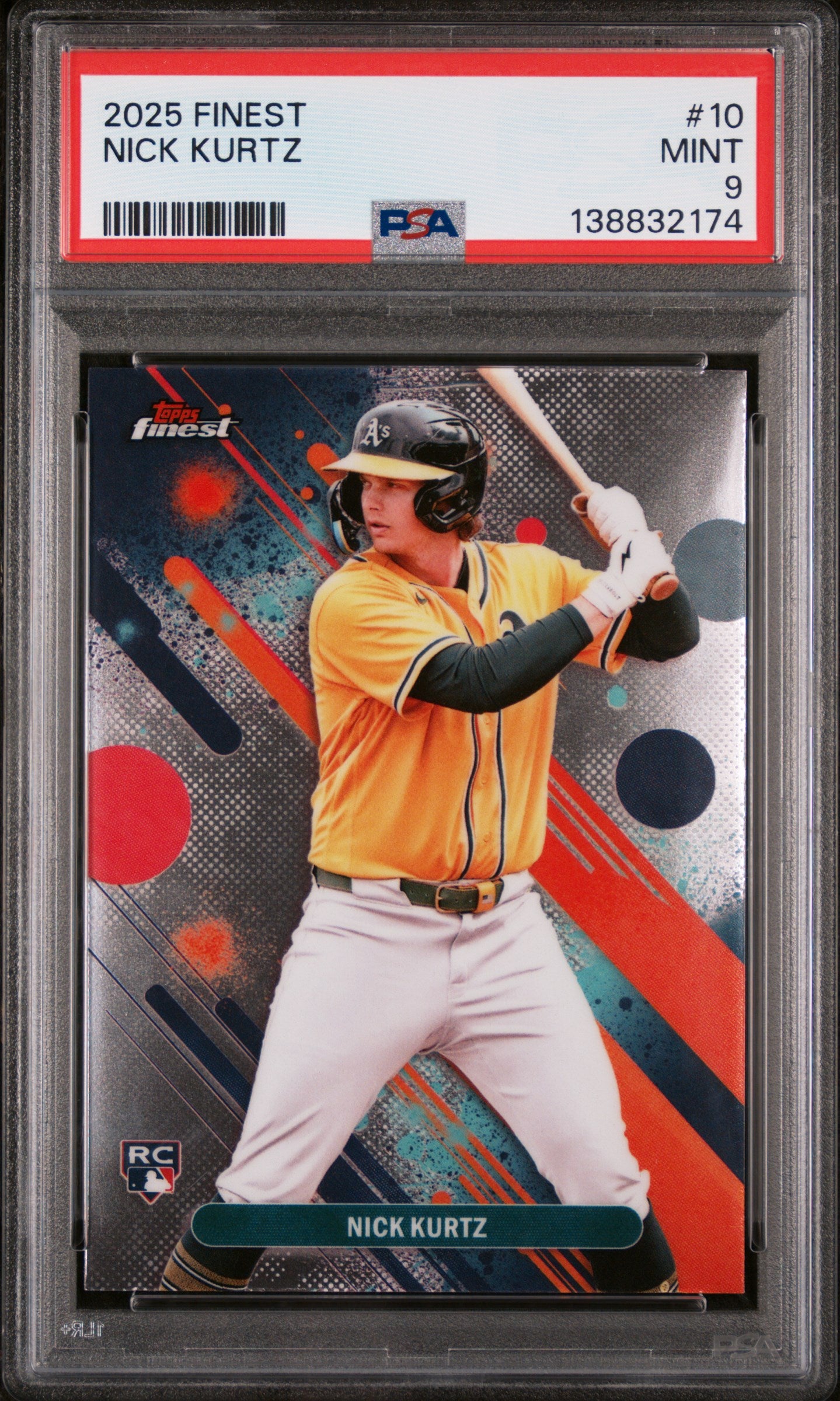 2025 Topps Finest Nick Kurtz #10 PSA 9