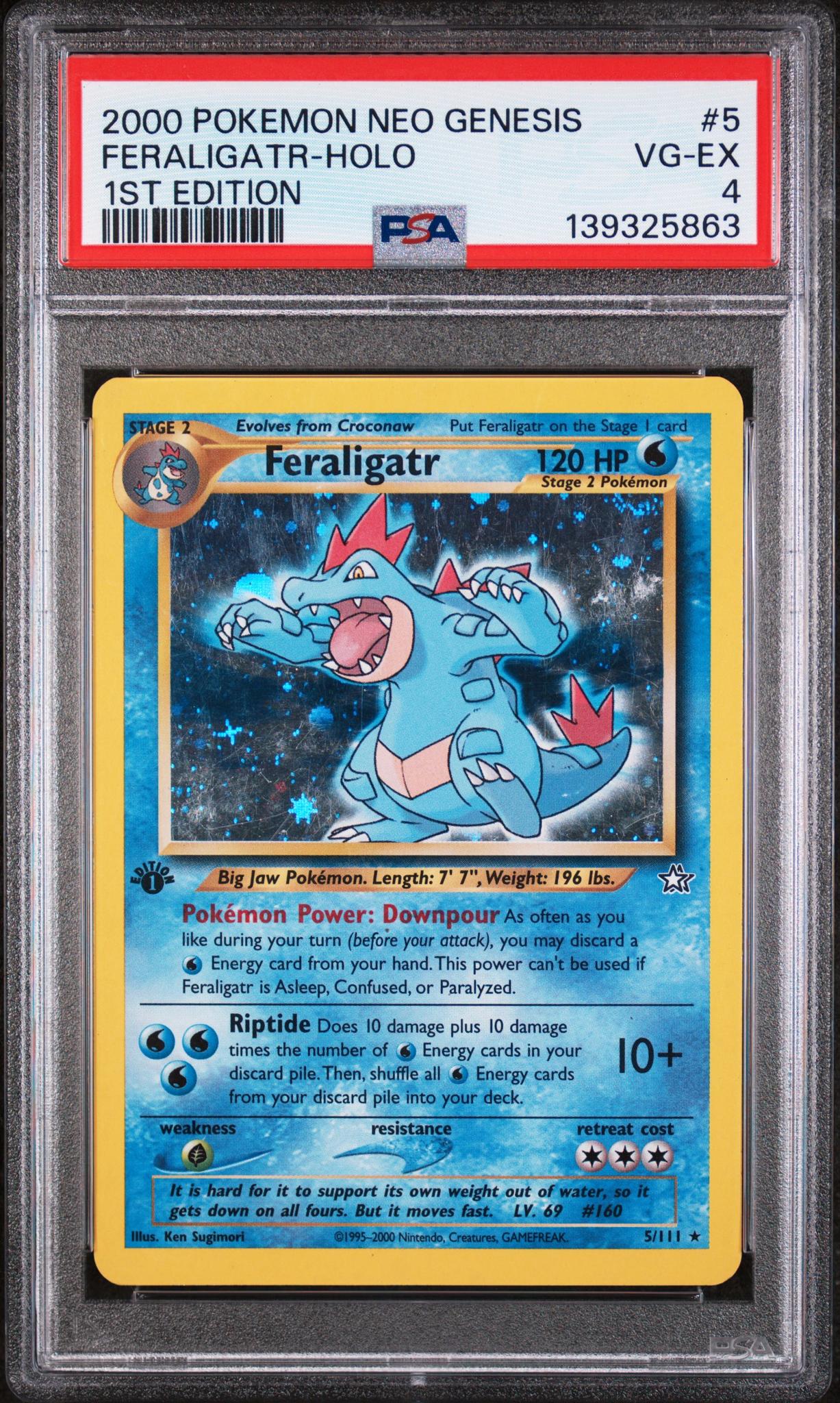 2000 Pokemon Neo Genesis 1st Edition Holo Feraligatr #5 PSA 4