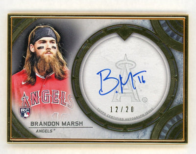 2022 Topps Transcendent #TCVA-BM Brandon Marsh Rookie RC Variation Gold Framed Auto /20