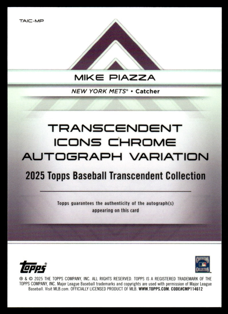 2025 Transcendent Mike Piazza Icons Chrome Variation Auto /25