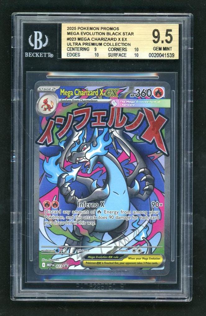 2025 Pokemon Black Star Promo Ultra Premium Collection Mega Charizard X Ex #023 BGS 9.5