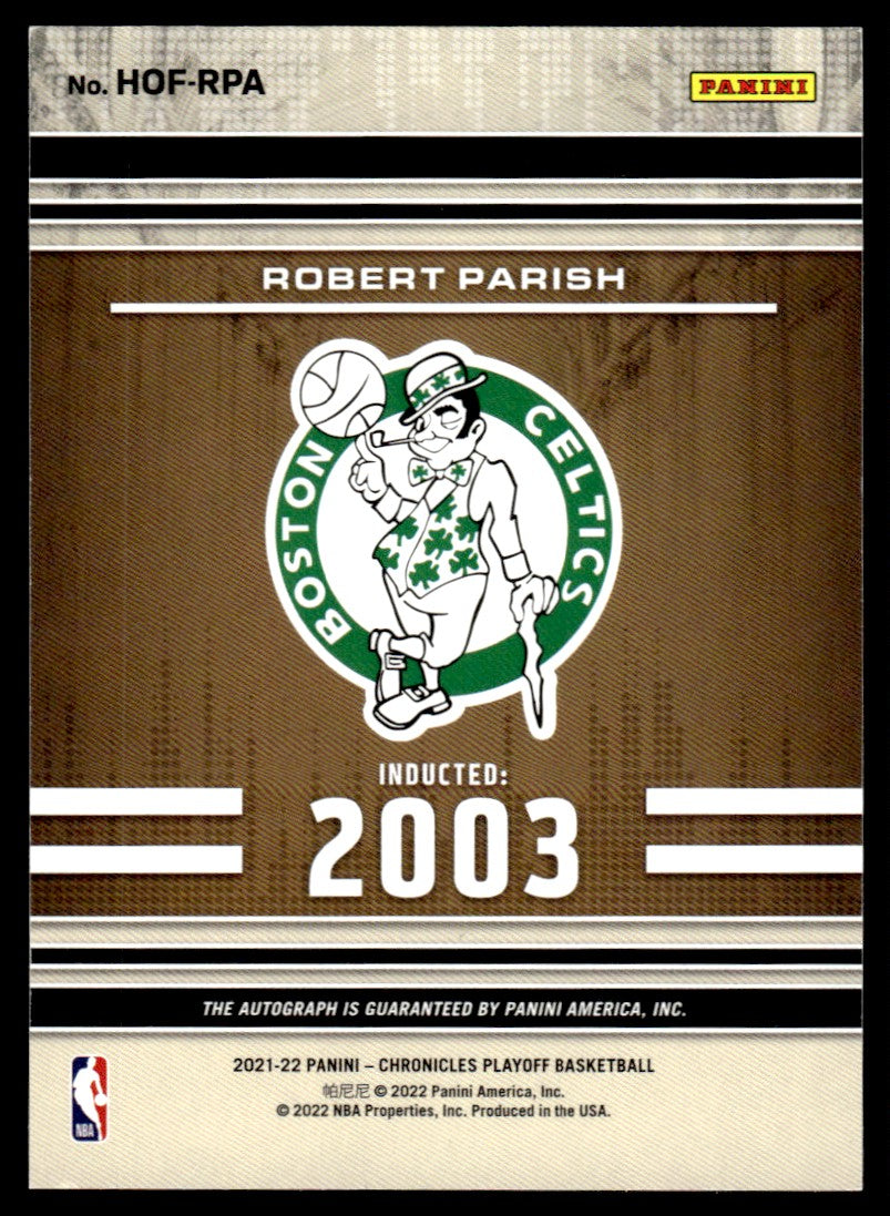 2021-22 Chronicles Playoff Robert Parish Hall of Fame Auto Blue /49