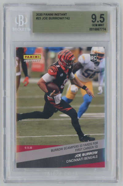 2020 Panini Instant #23 Joe Burrow First TD Rookie RC /1742 BGS 10