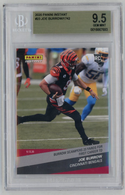 2020 Panini Instant #23 Joe Burrow First TD Rookie RC /1742 BGS 10