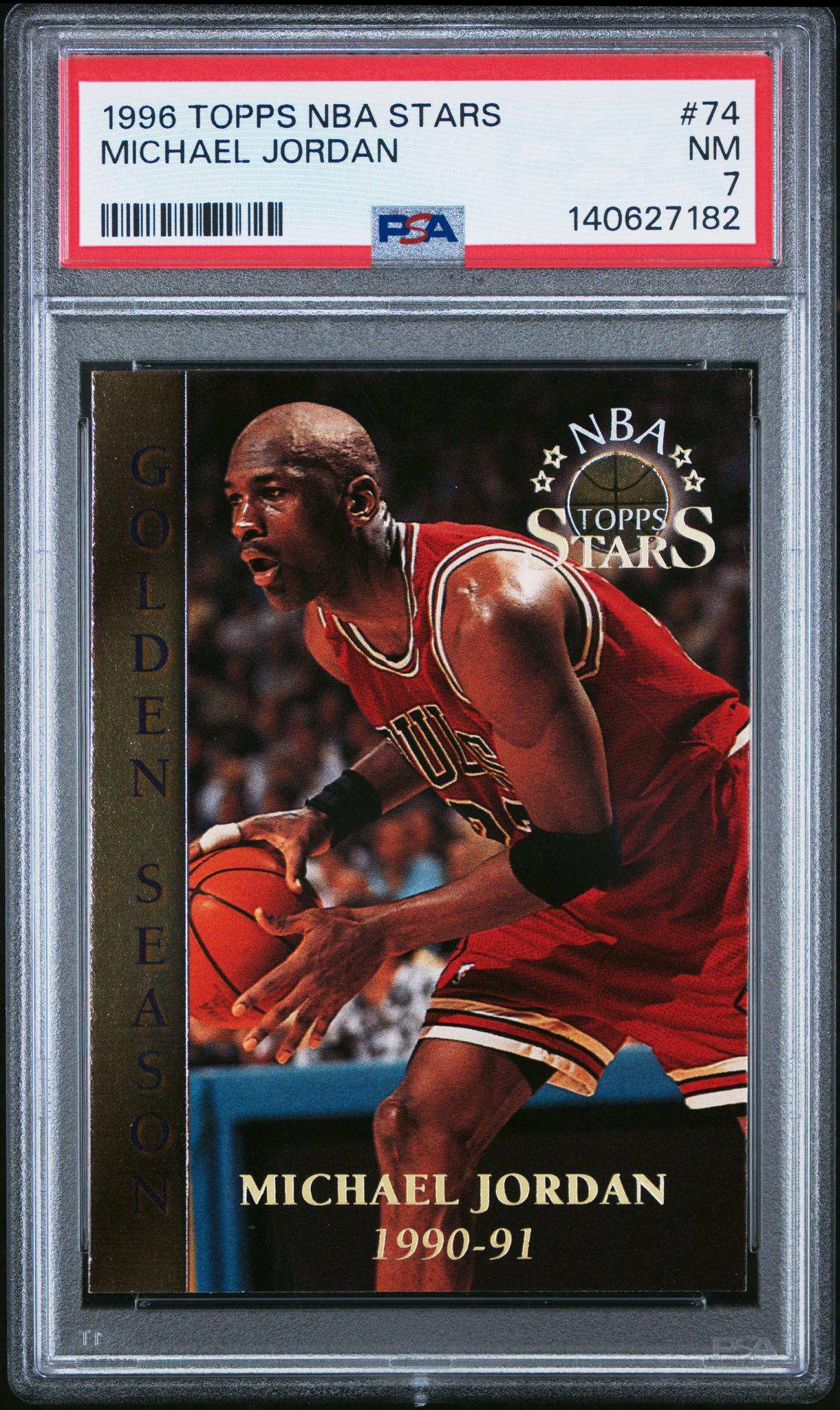 1996 Topps Stars Michael Jordan #74 PSA 7