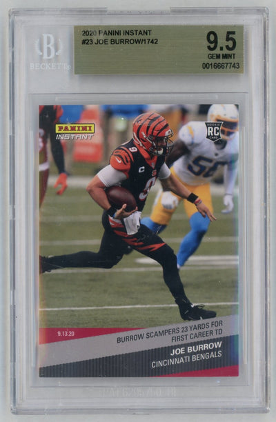 2020 Panini Instant #23 Joe Burrow First TD Rookie RC /1742 BGS 10