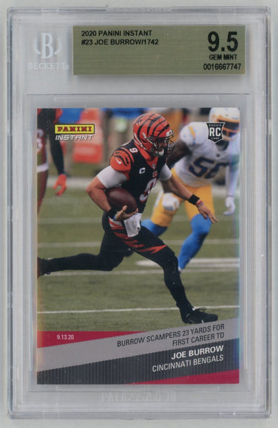 2020 Panini Instant NFL Joe Burrow #23 /1742 BGS 9.5