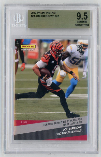 2020 Panini Instant NFL Joe Burrow #23 /1742 BGS 9.5