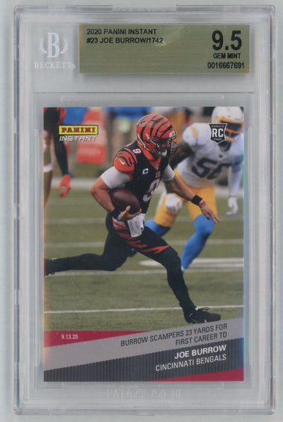 2020 Panini Instant NFL Joe Burrow #23 /1742 BGS 9.5