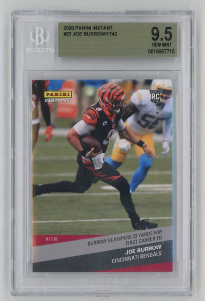 2020 Panini Instant #23 Joe Burrow First TD Rookie RC /1742 BGS 10