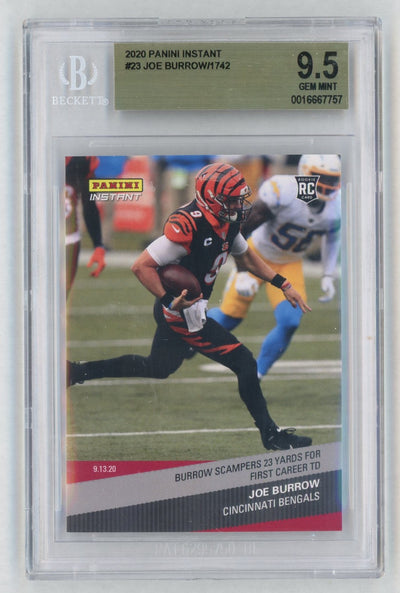 2020 Panini Instant #23 Joe Burrow First TD Rookie RC /1742 BGS 10