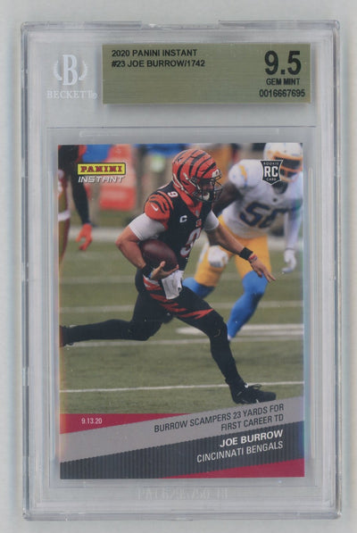 2020 Panini Instant #23 Joe Burrow First TD Rookie RC /1742 BGS 10
