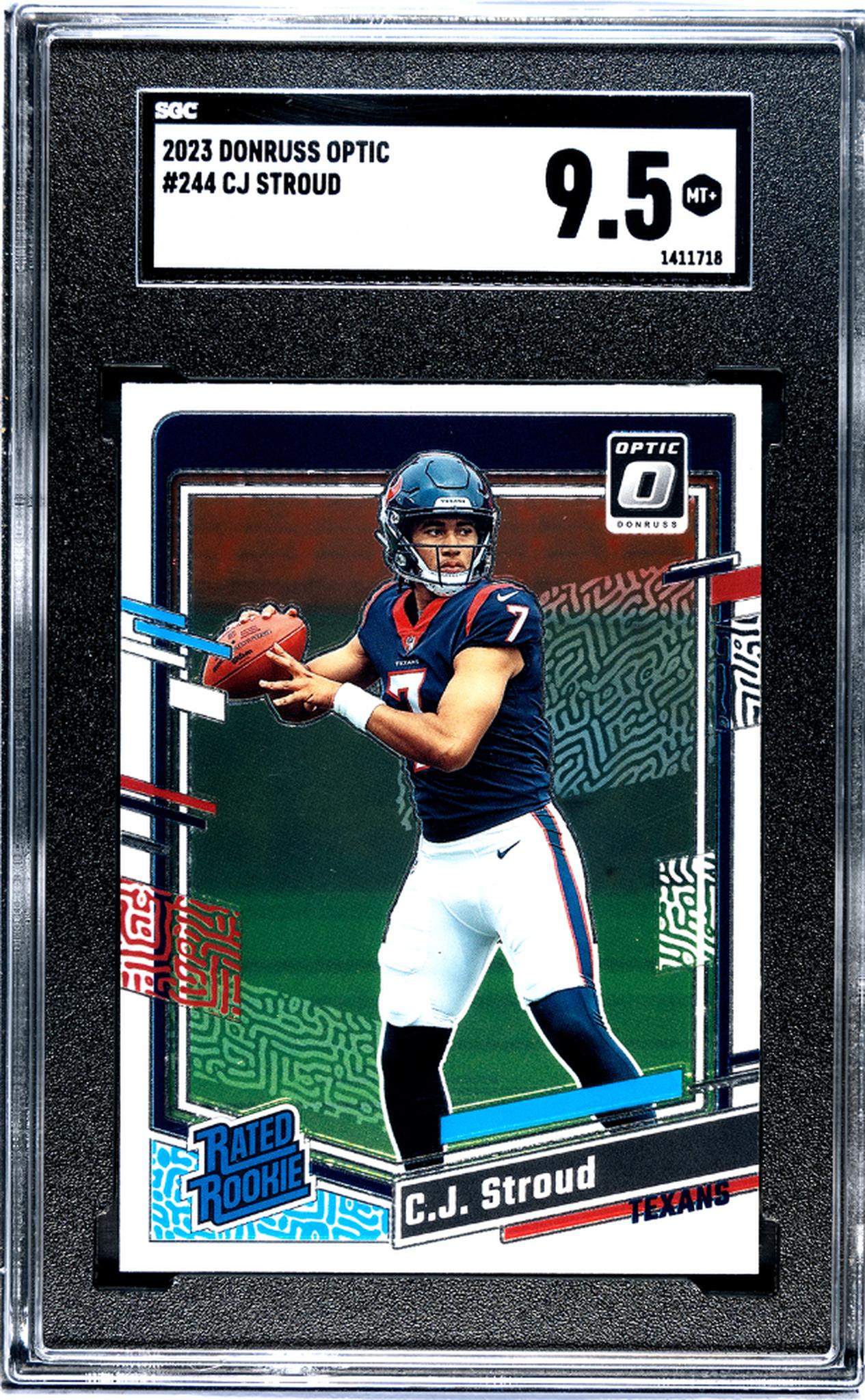 2023 Panini Donruss Optic #244 C.J. Stroud Rookie SGC 9.5 MT+ Texans