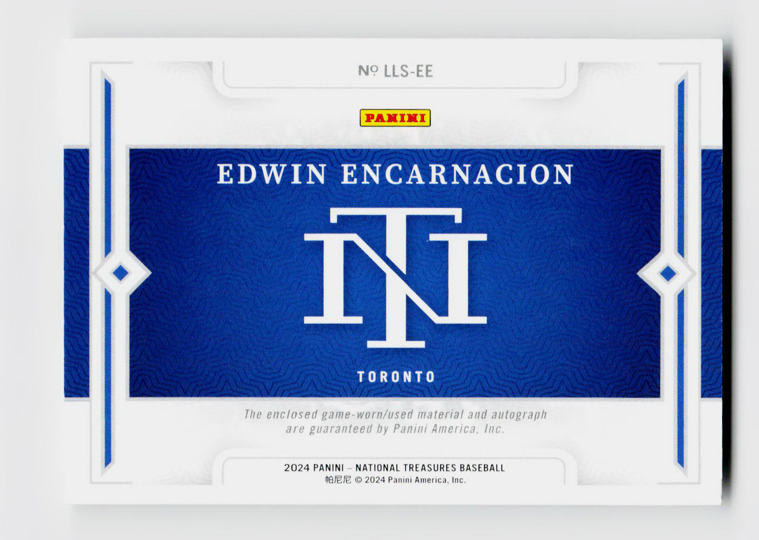 2024 National Treasures Edwin Encarnacion Bat Patch Auto /49