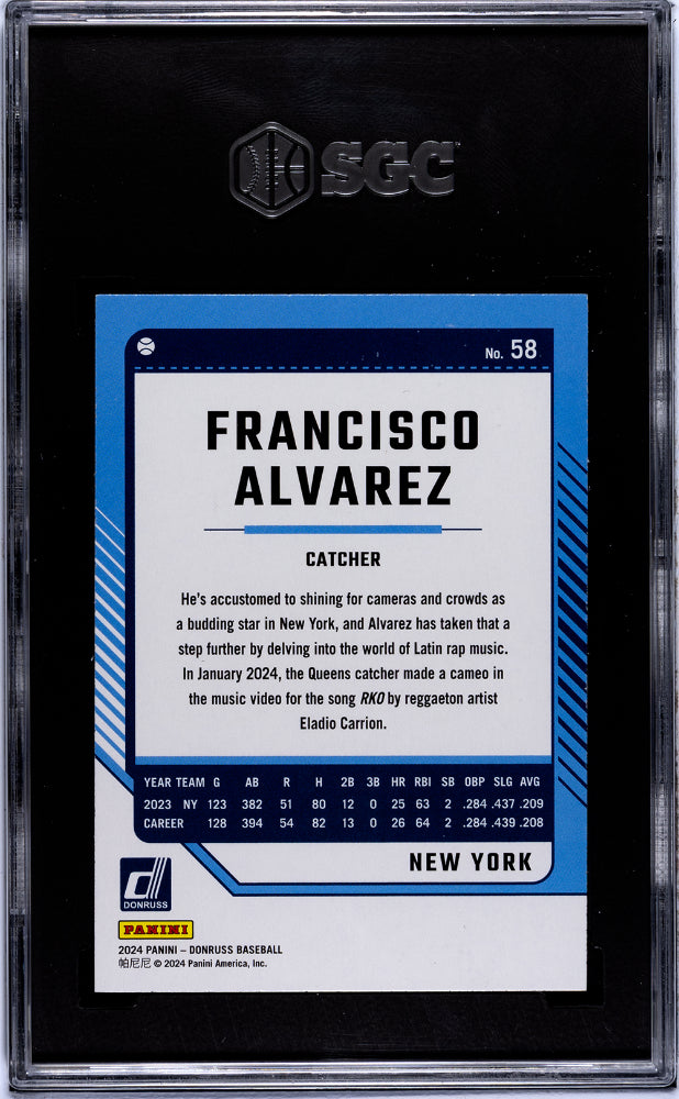 2024 Donruss Liberty Francisco Alvarez #58 SGC 9.5