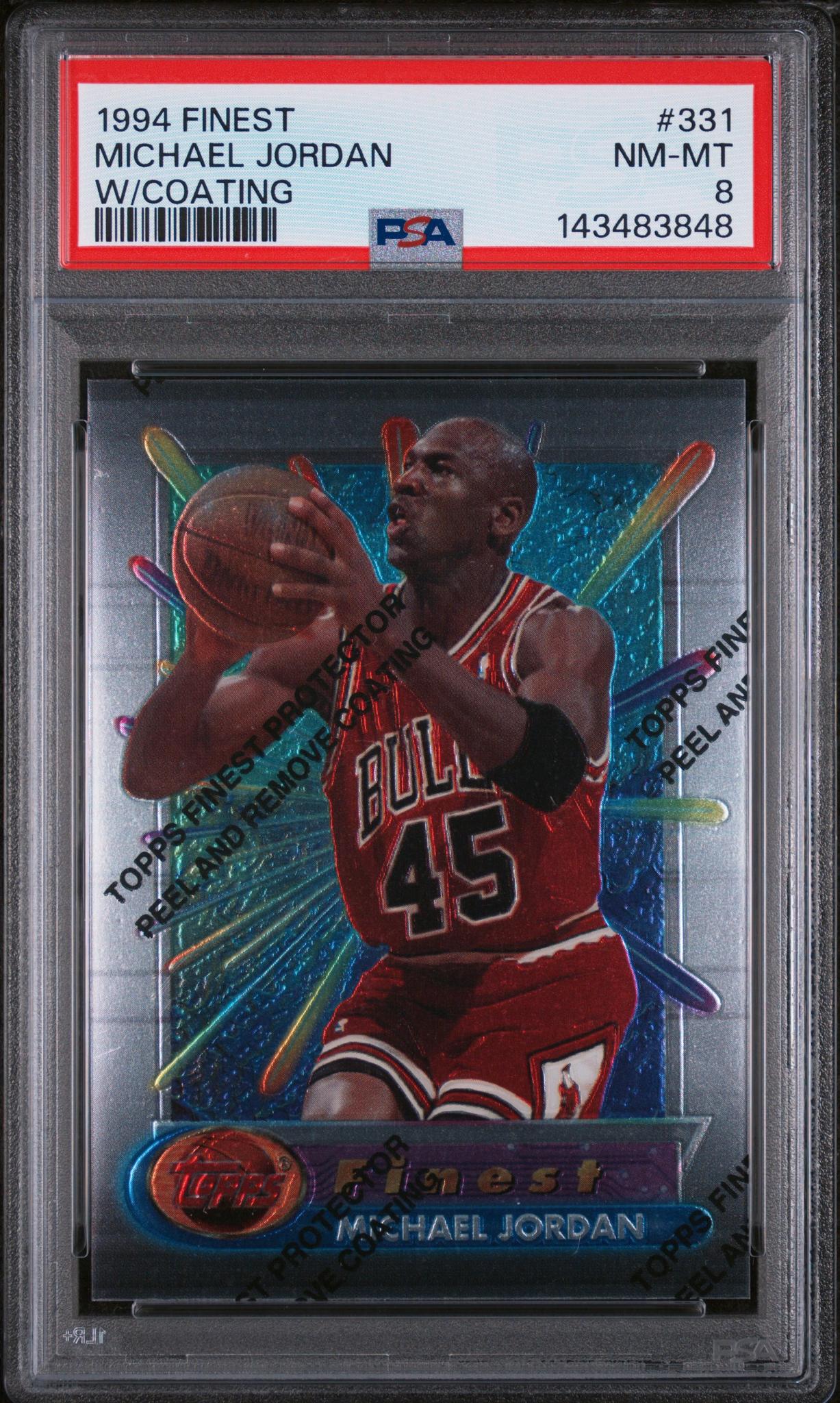 1994 Finest With Coating Michael Jordan #331 PSA 8