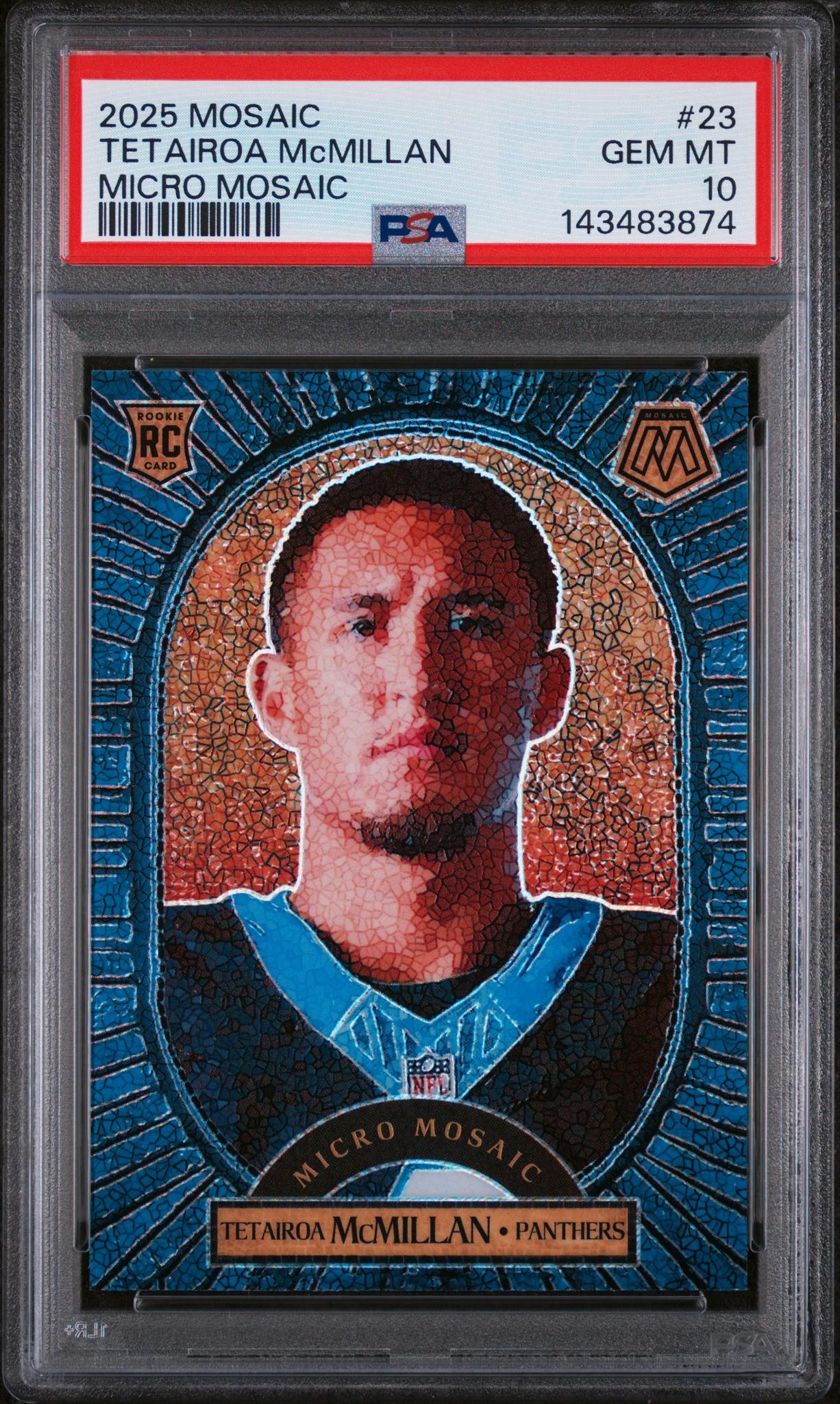 2025 Panini Mosaic Micro Mosaic Tetairoa Mcmillan #23 PSA 10