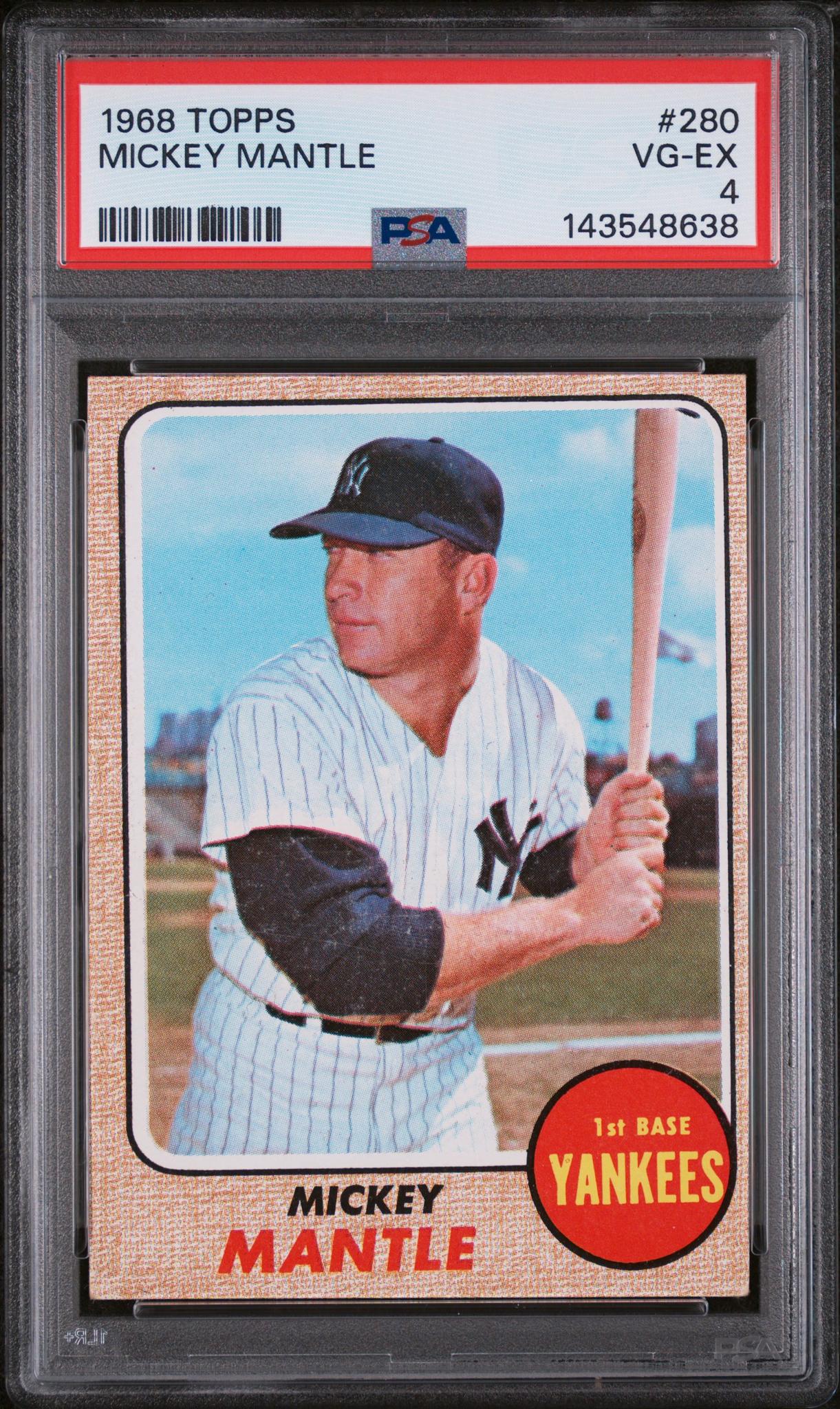 1968 Topps Mickey Mantle #280 PSA 4