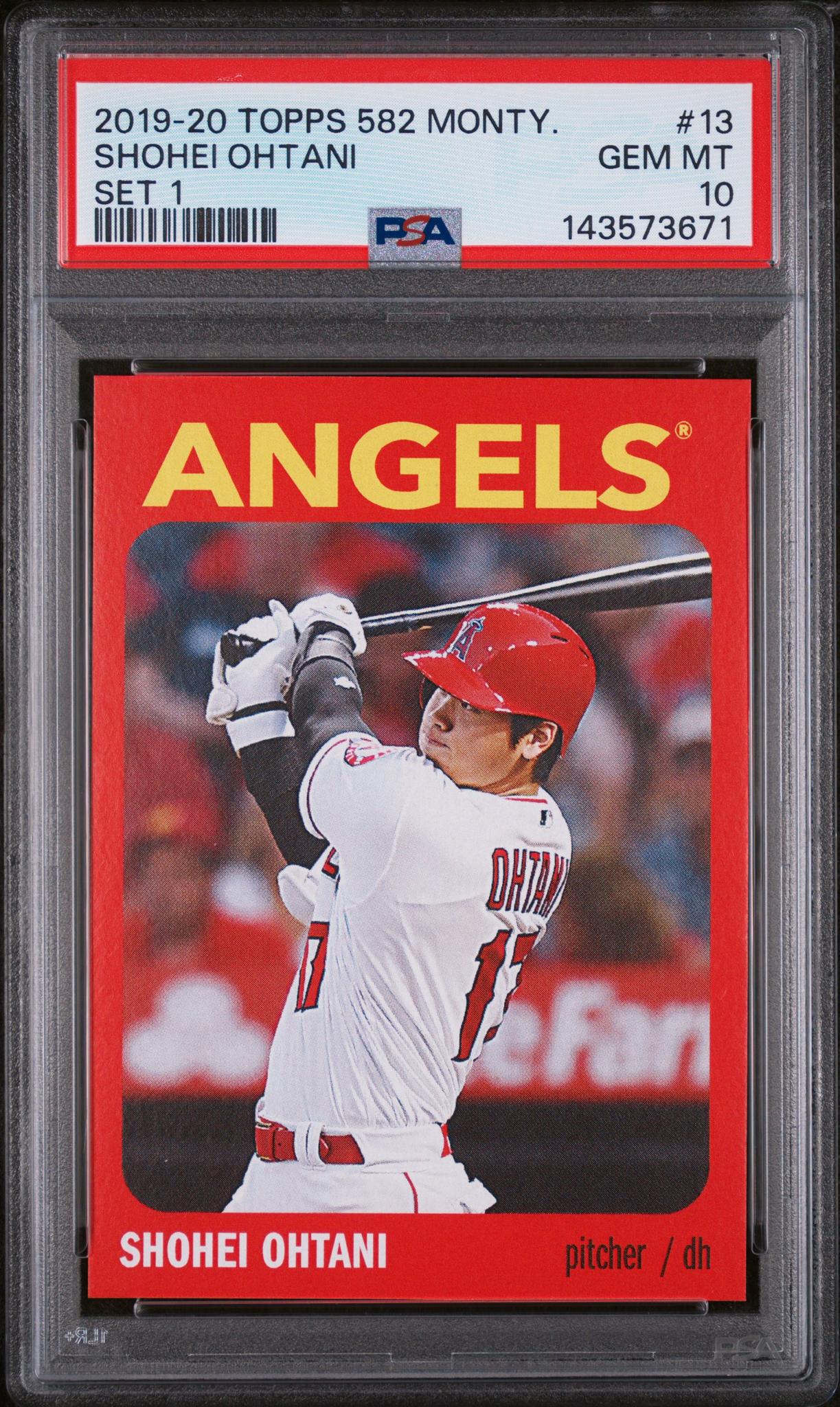 2019 Topps 582 Montgomery Set 1 Shohei Ohtani #13 PSA 10