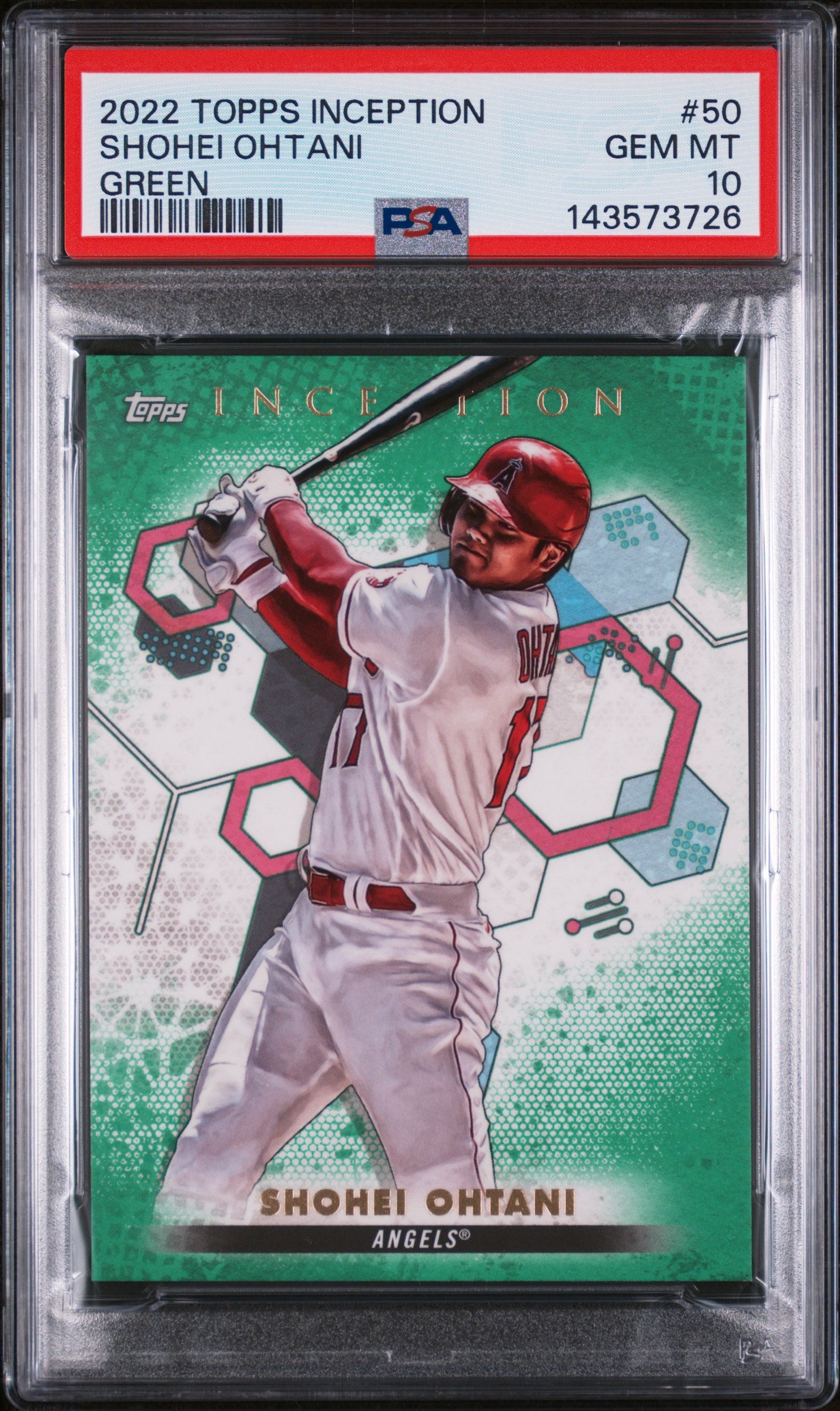 2022 Topps Inception Green Shohei Ohtani #50 PSA 10