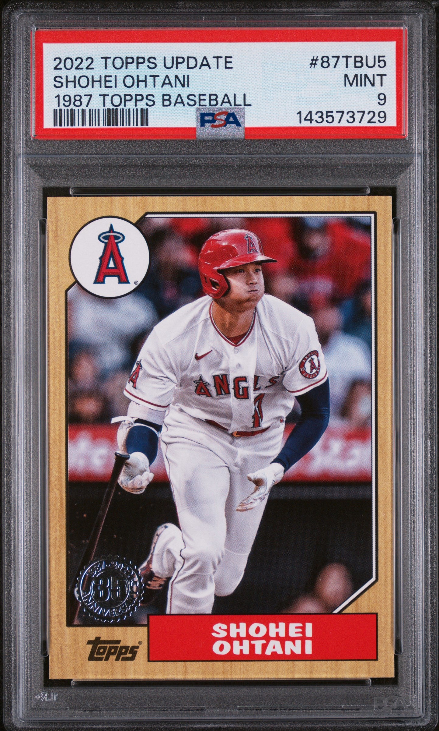 2022 Topps Update '87 Topps Shohei Ohtani #87TBU5 PSA 9