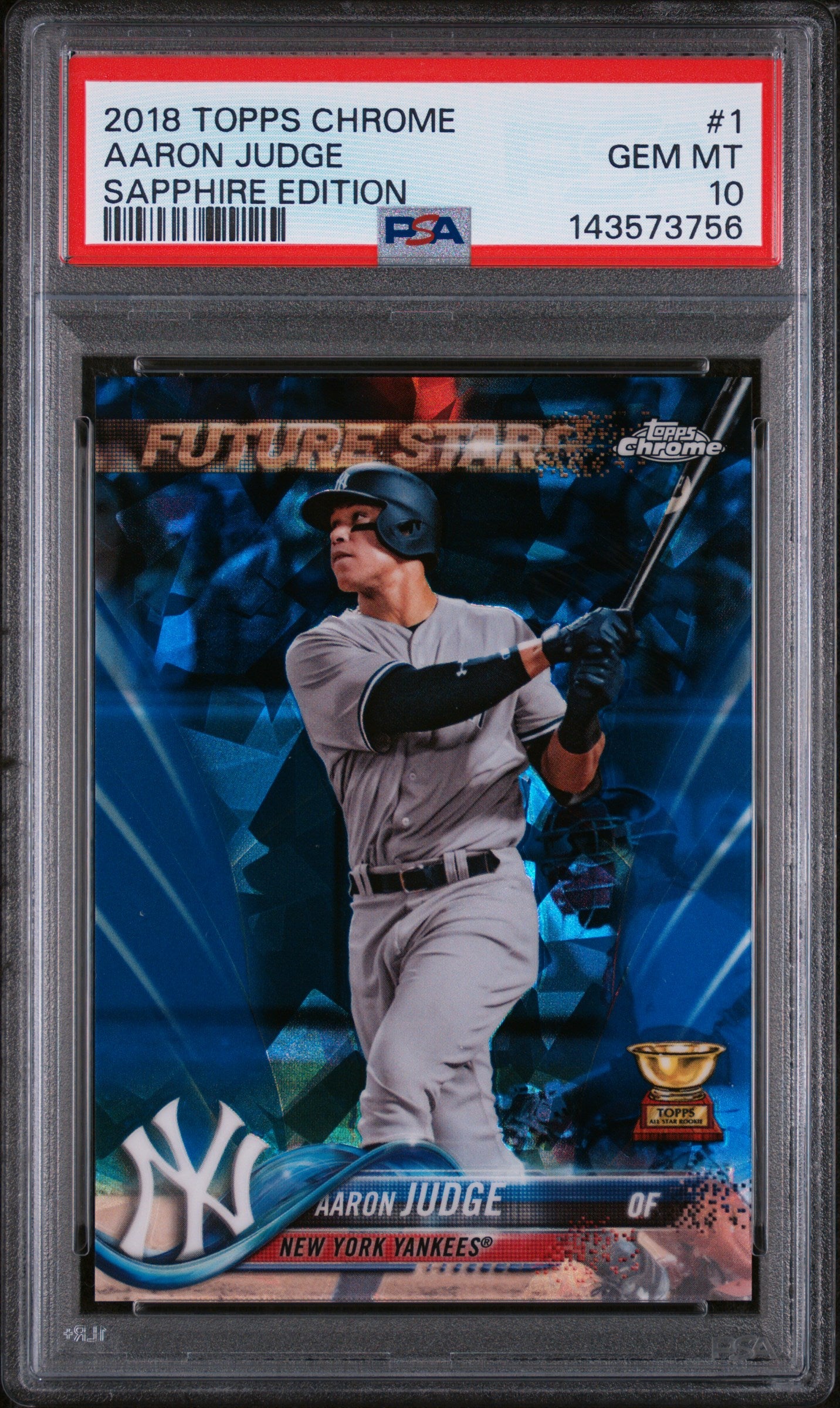 2018 Topps Chrome Sapphire Aaron Judge #1 PSA 10