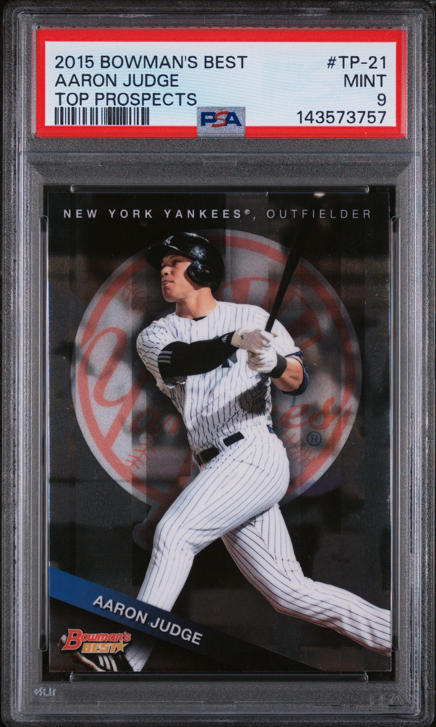 2015 Bowman's Best Top Prospects Aaron Judge #TP21 PSA 9