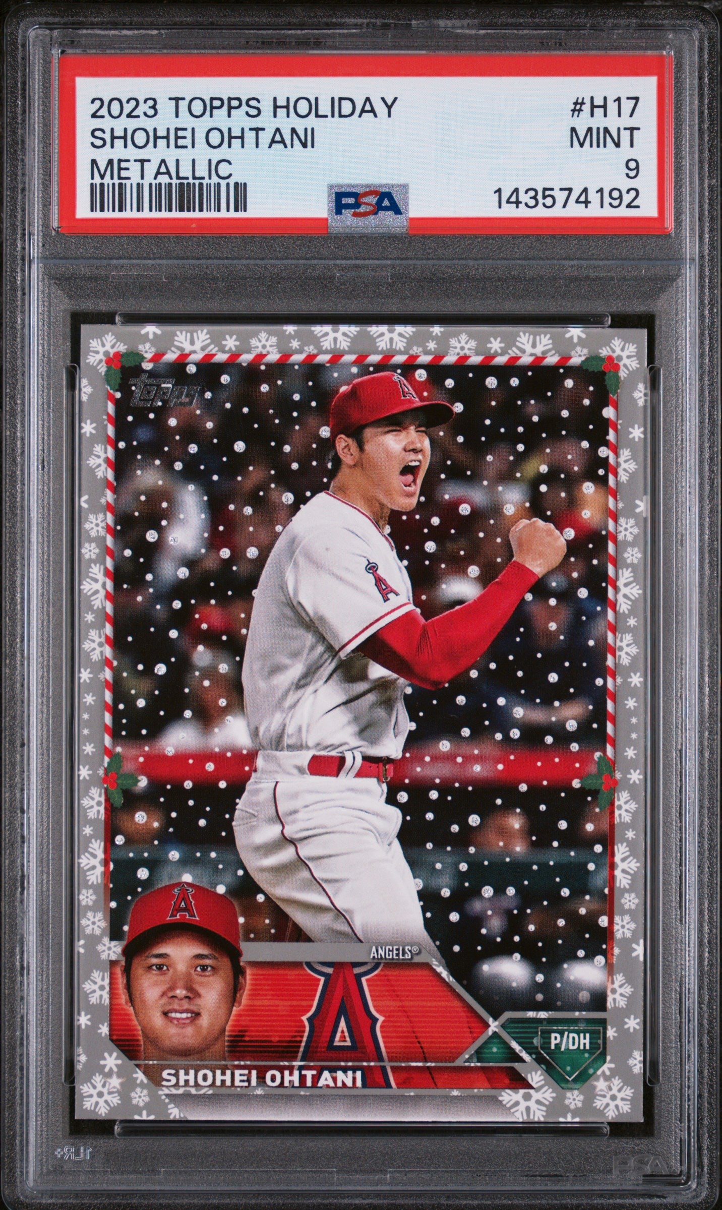 2023 Topps Holiday Metallic Shohei Ohtani #H17 PSA 9