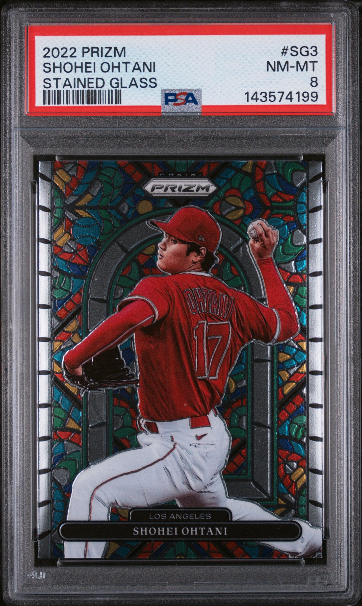 2022 Panini Prizm Stained Glass Shohei Ohtani #SG-3 PSA 8