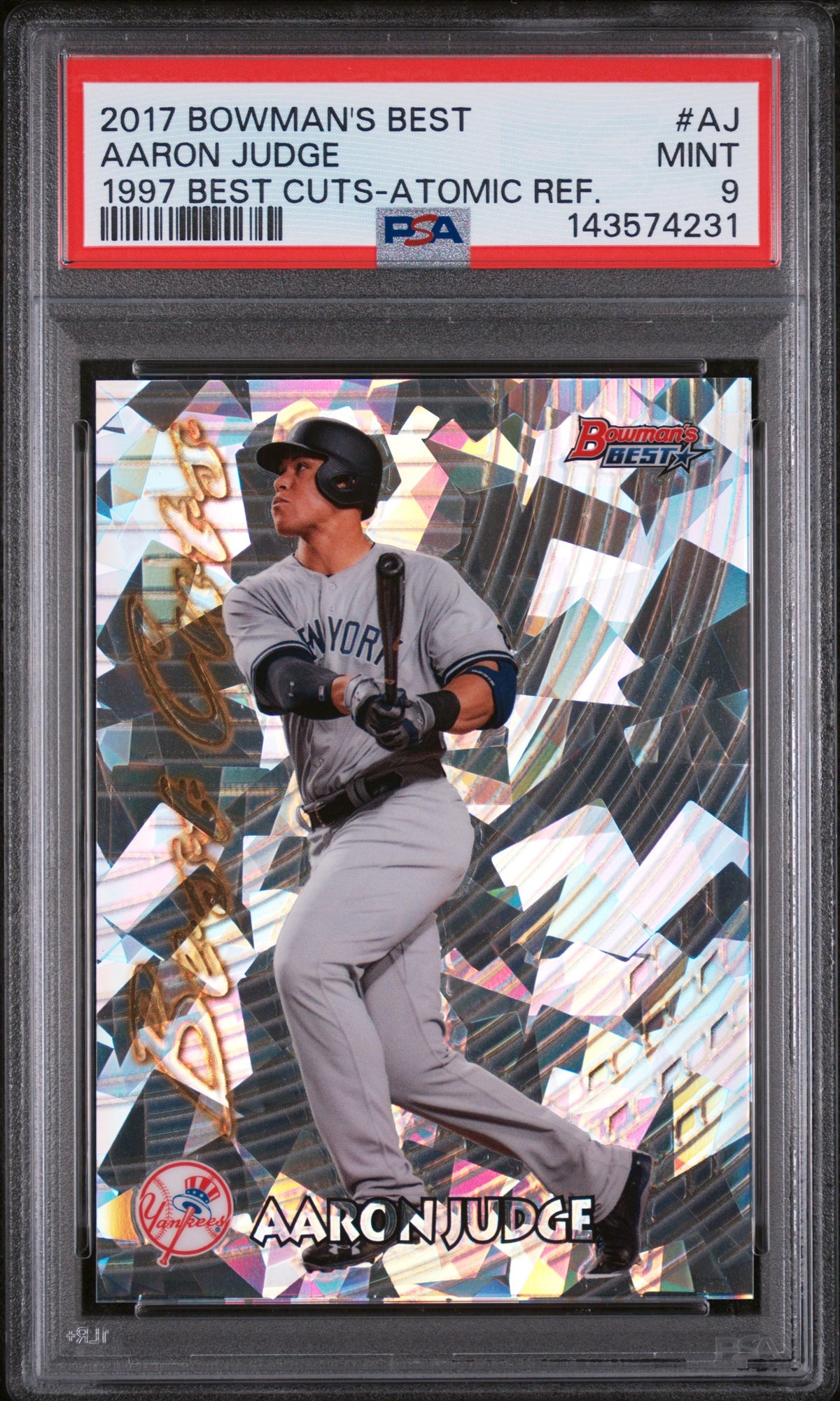 2017 Bowman's Best '97 Best Cuts Atomic Refractor Aaron Judge #97BCAJ PSA 9