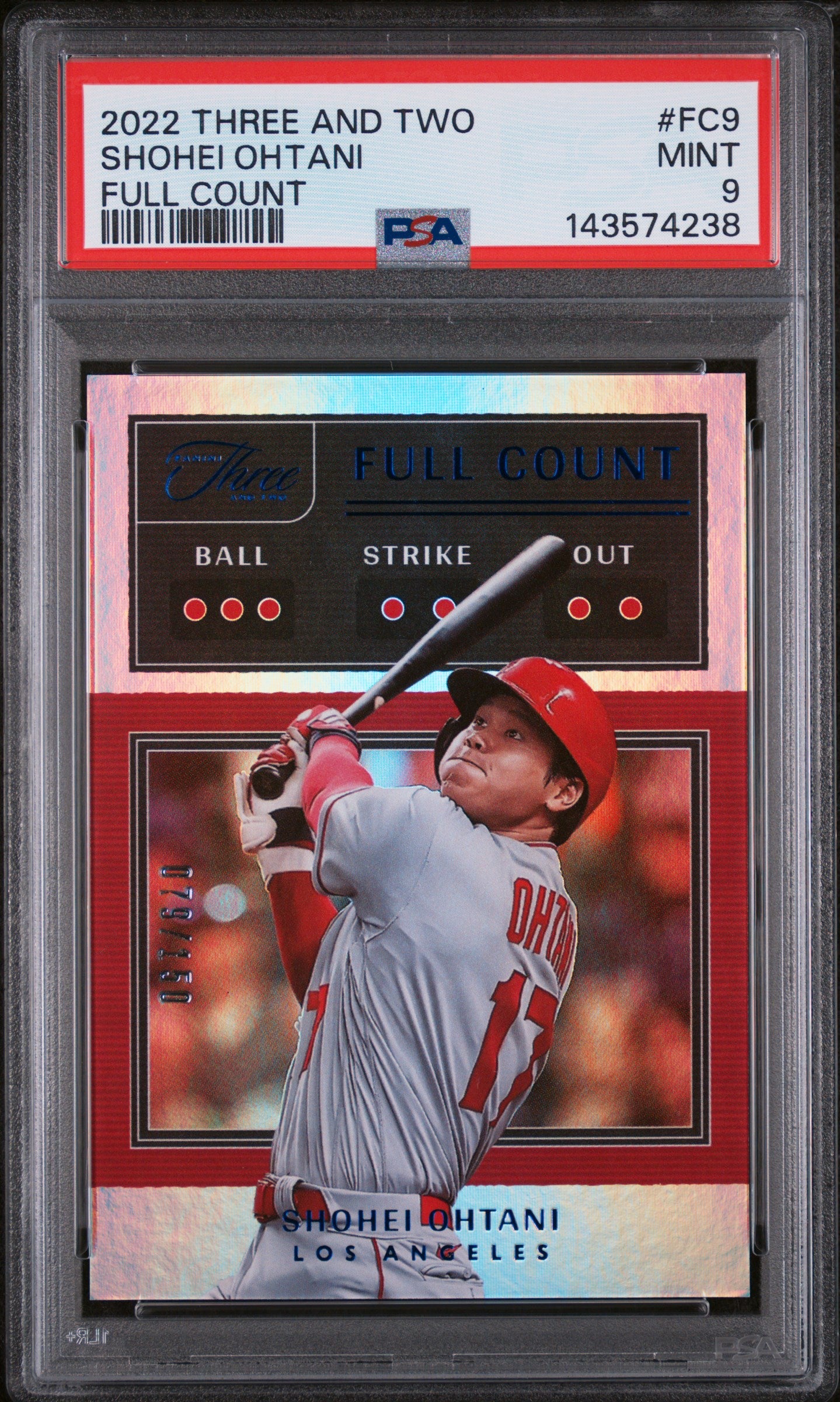 2022 Panini Three and Two Full Count Shohei Ohtani #FC9 /150 PSA 9 143574238