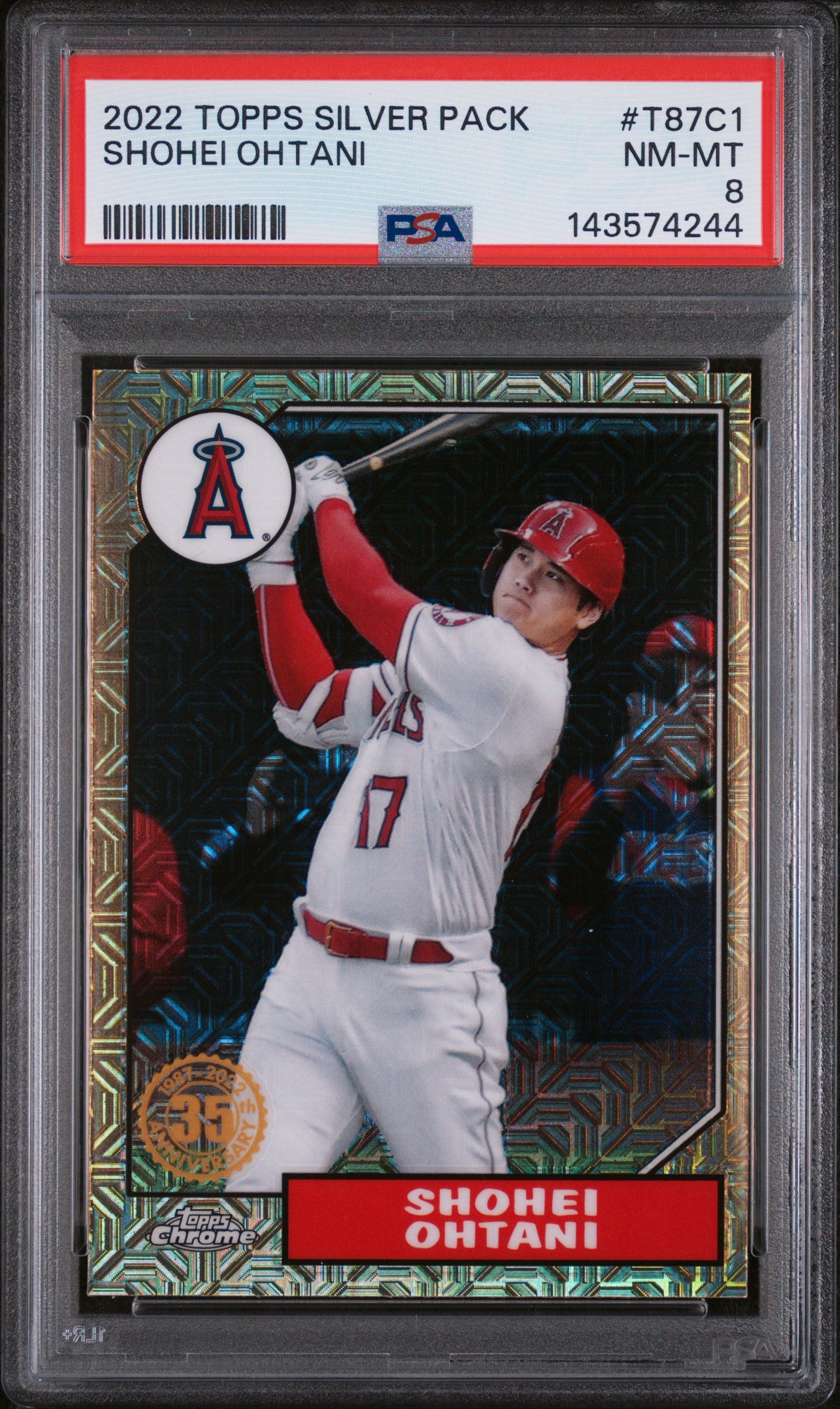 2022 Topps '87 Silver Pack Chrome Shohei Ohtani #T87C1 PSA 8
