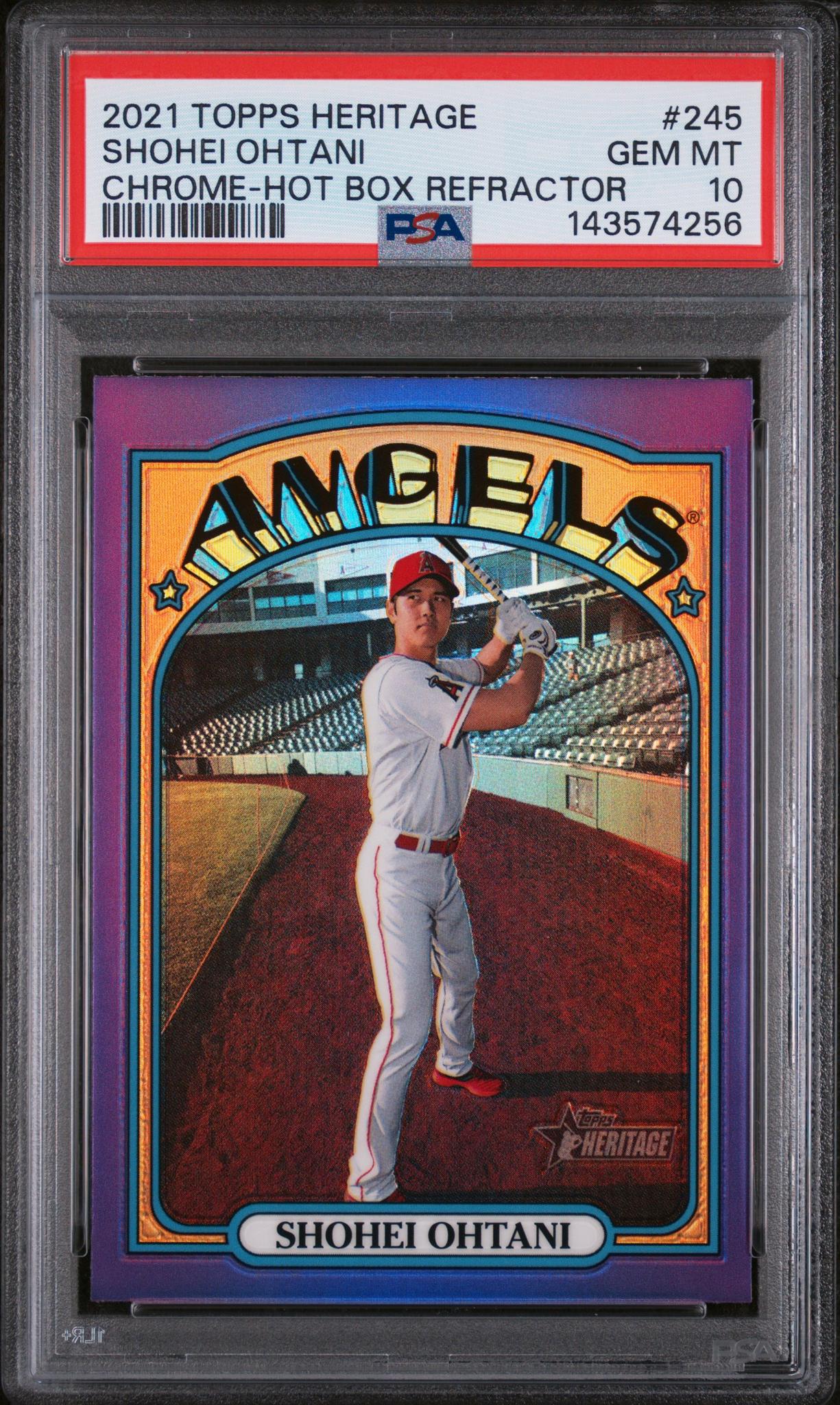 2021 Topps Heritage Chrome Hot Box Refractor Shohei Ohtani #245 PSA 10