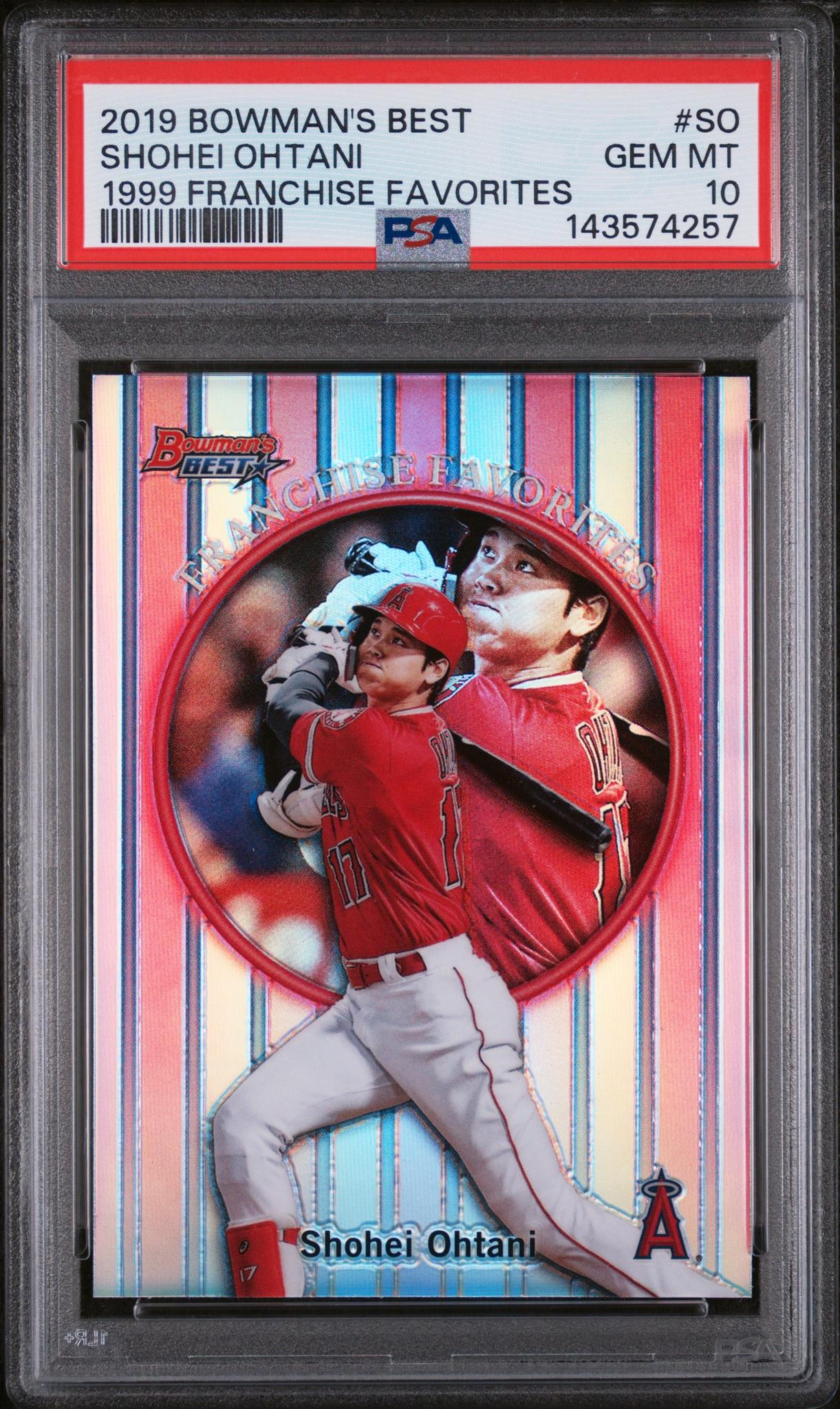 2019 Bowman's Best 1999 Franchise Favorites Shohei Ohtani #99FFSO PSA 10