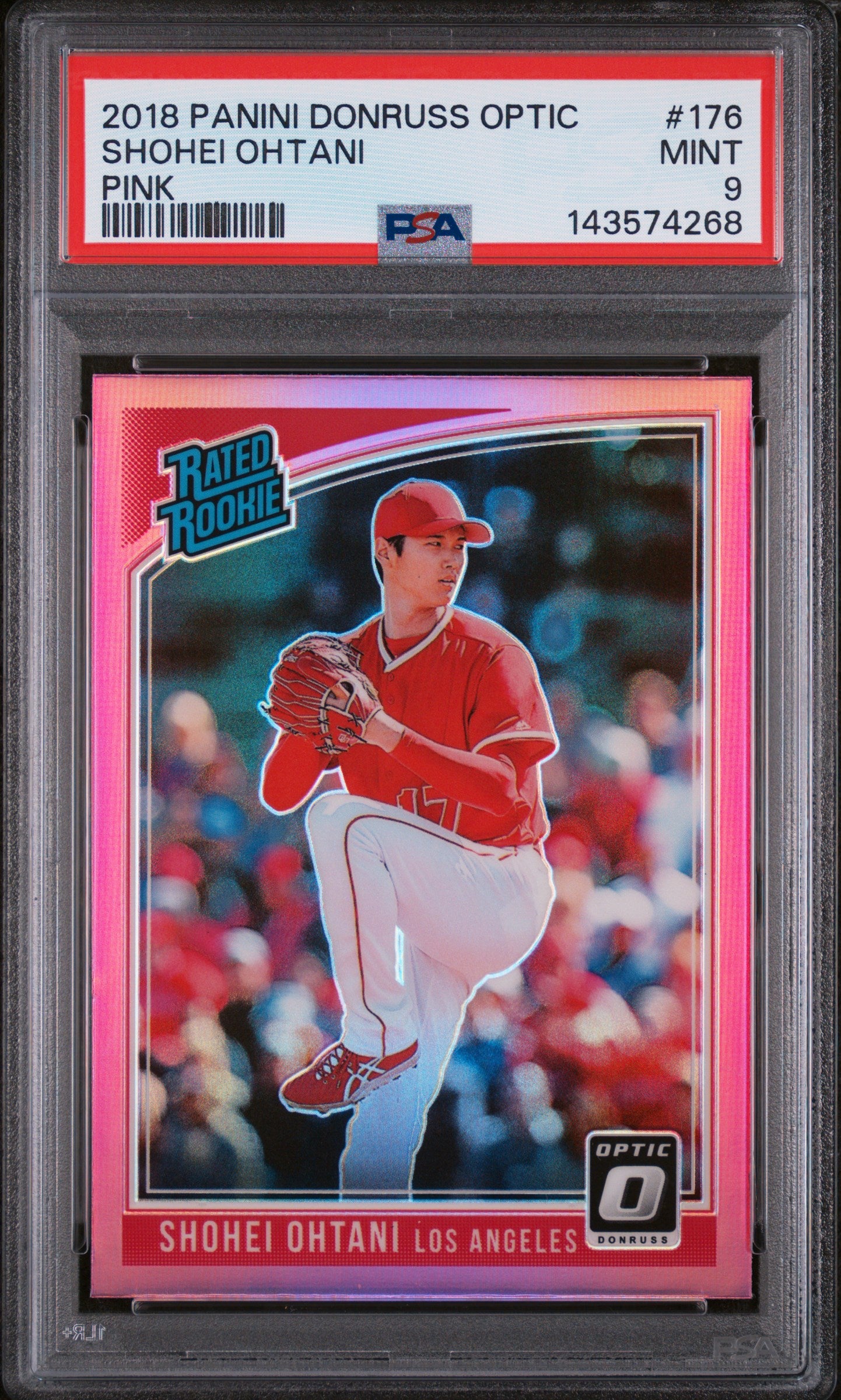 2018 Donruss Optic Rated Rookie Pink Shohei Ohtani #176 PSA 9