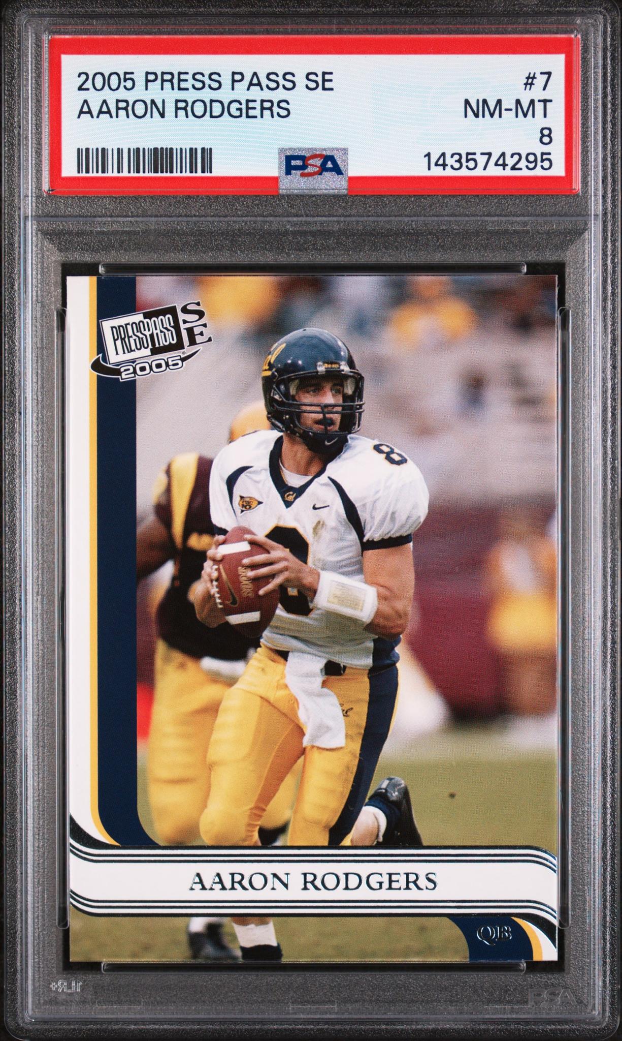 2005 Press Pass Se Aaron Rodgers #7 PSA 8