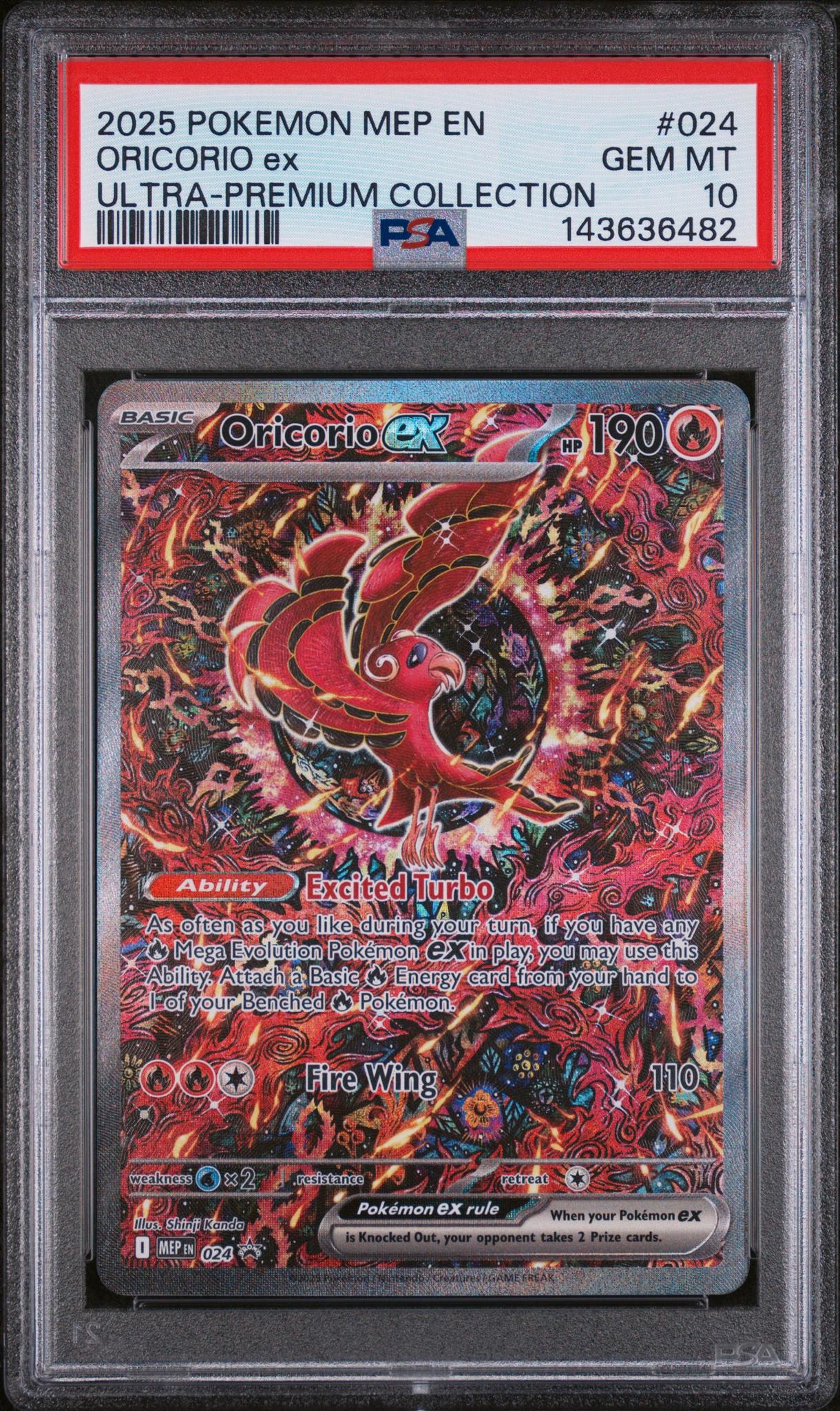 2025 Pokemon Black Star Promo Ultra Premium Collection Oricorio Ex #024 PSA 10