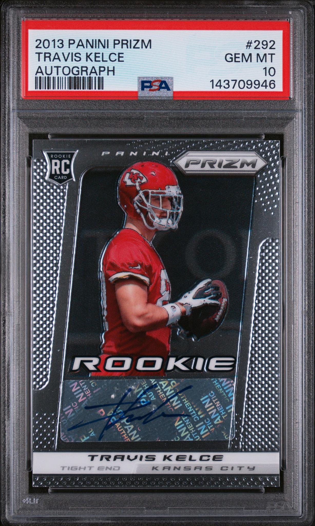 2013 Panini Prizm Rookie Autograph Travis Kelce #292 /99 PSA 10