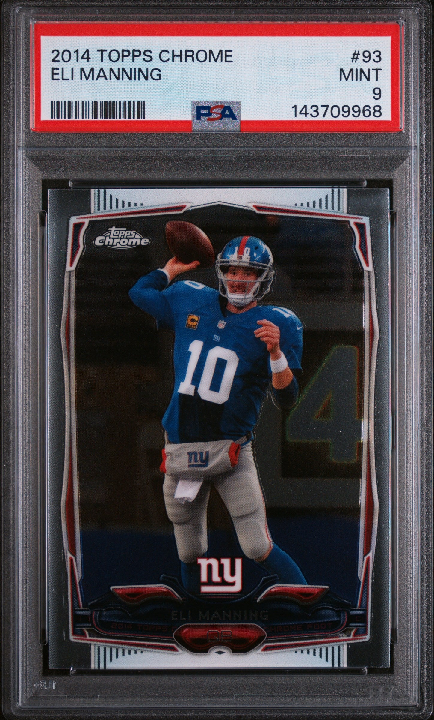 2014 Topps Chrome Eli Manning #93 PSA 9