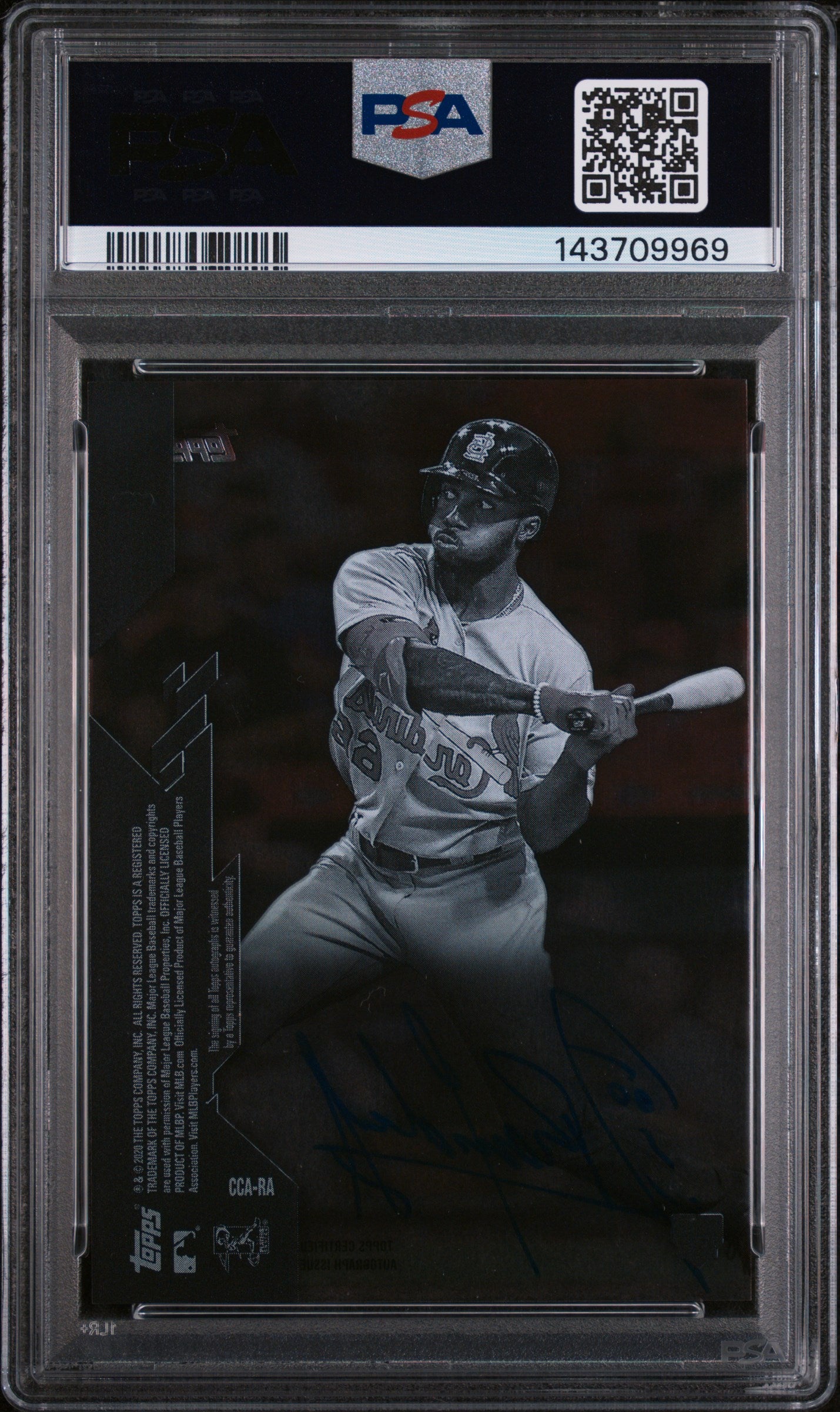 2020 Topps Clearly Authentic Autographs Randy Arozarena #RA PSA 8