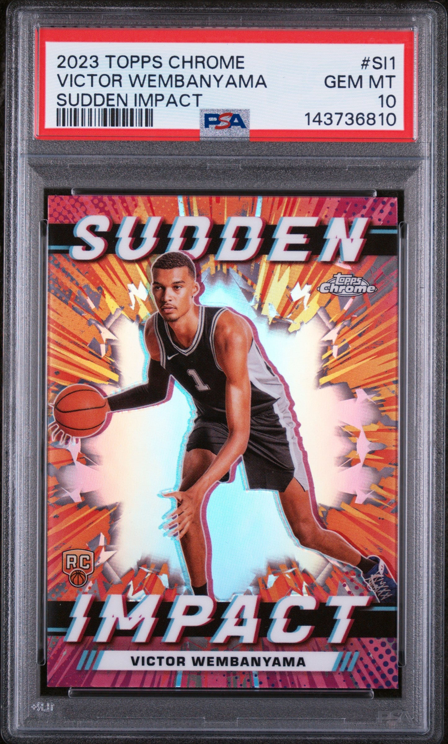 2023 Topps Chrome Sudden Impact Victor Wembanyama #SI1 PSA 10