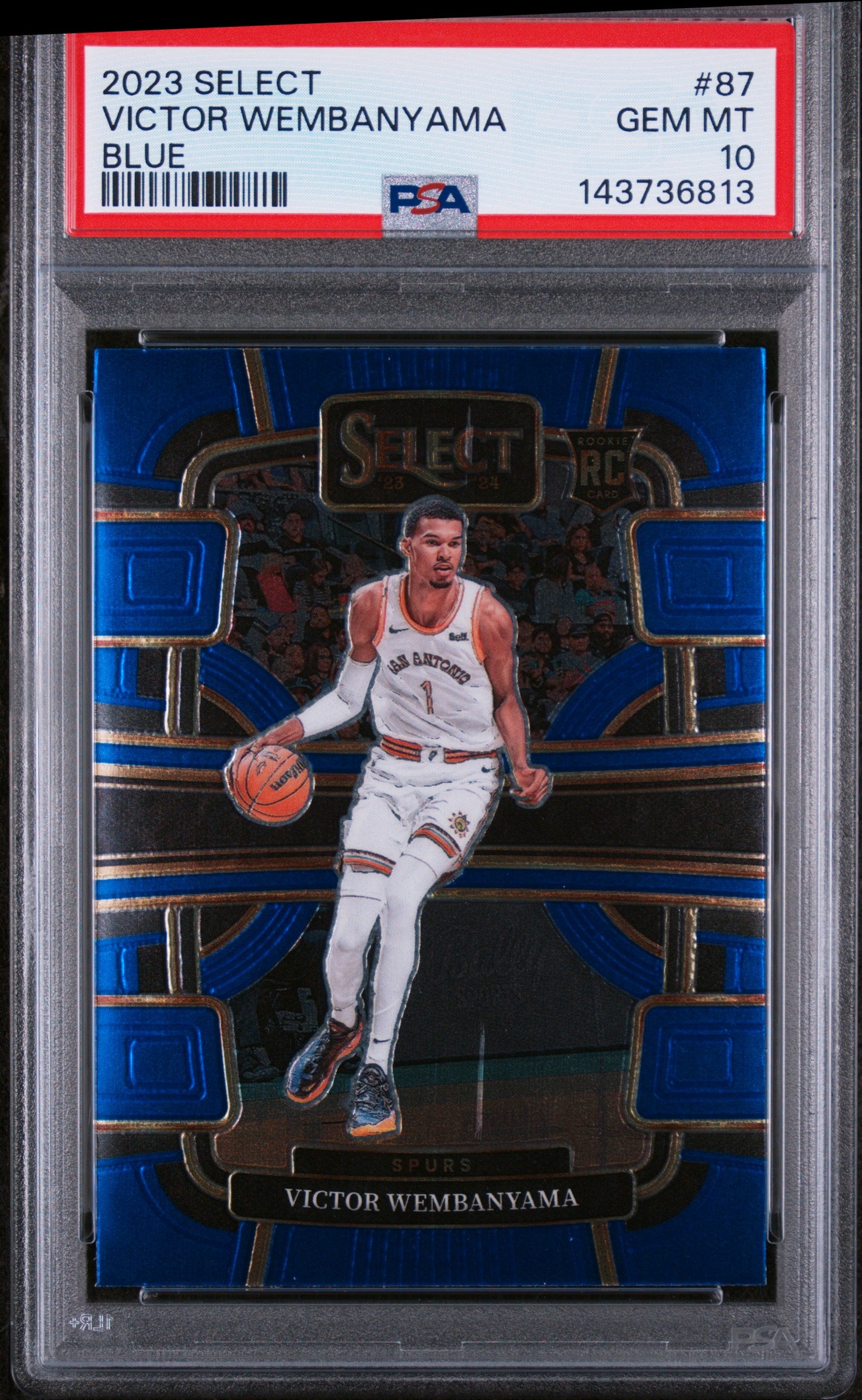 2023 Panini Select Concourse Blue Victor Wembanyama #87 PSA 10