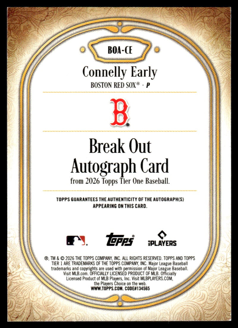 2026 Tier One Connelly Early Breakout Auto Rookie RC /25