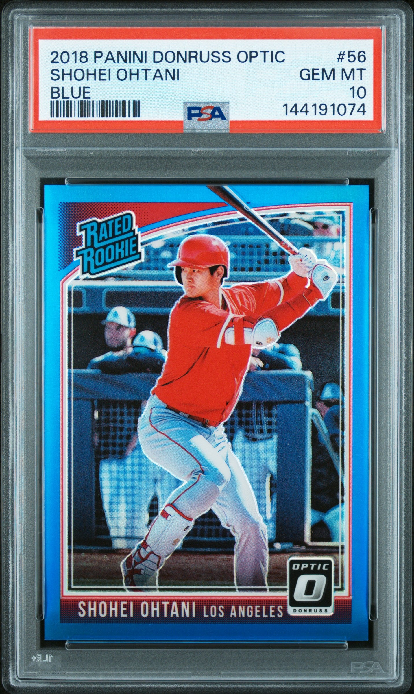 2018 Donruss Optic Rated Rookie Batting Blue Shohei Ohtani #56 /149 PSA 10